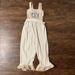 Monogrammed Overalls mPj Size 3T